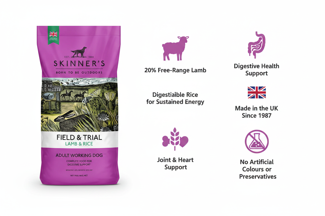 Skinners Field & Trial Lamb & Rice Infographic