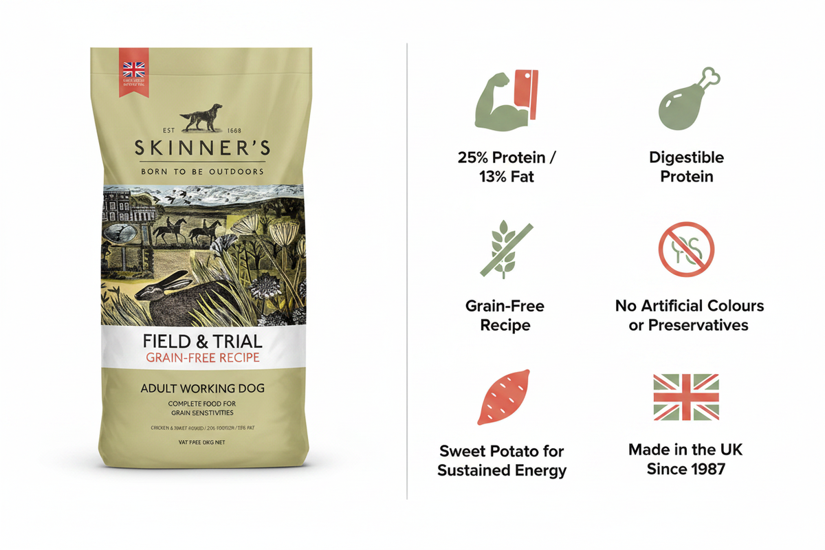 Skinners Grain Free Chicken & Sweet Potato Infographic