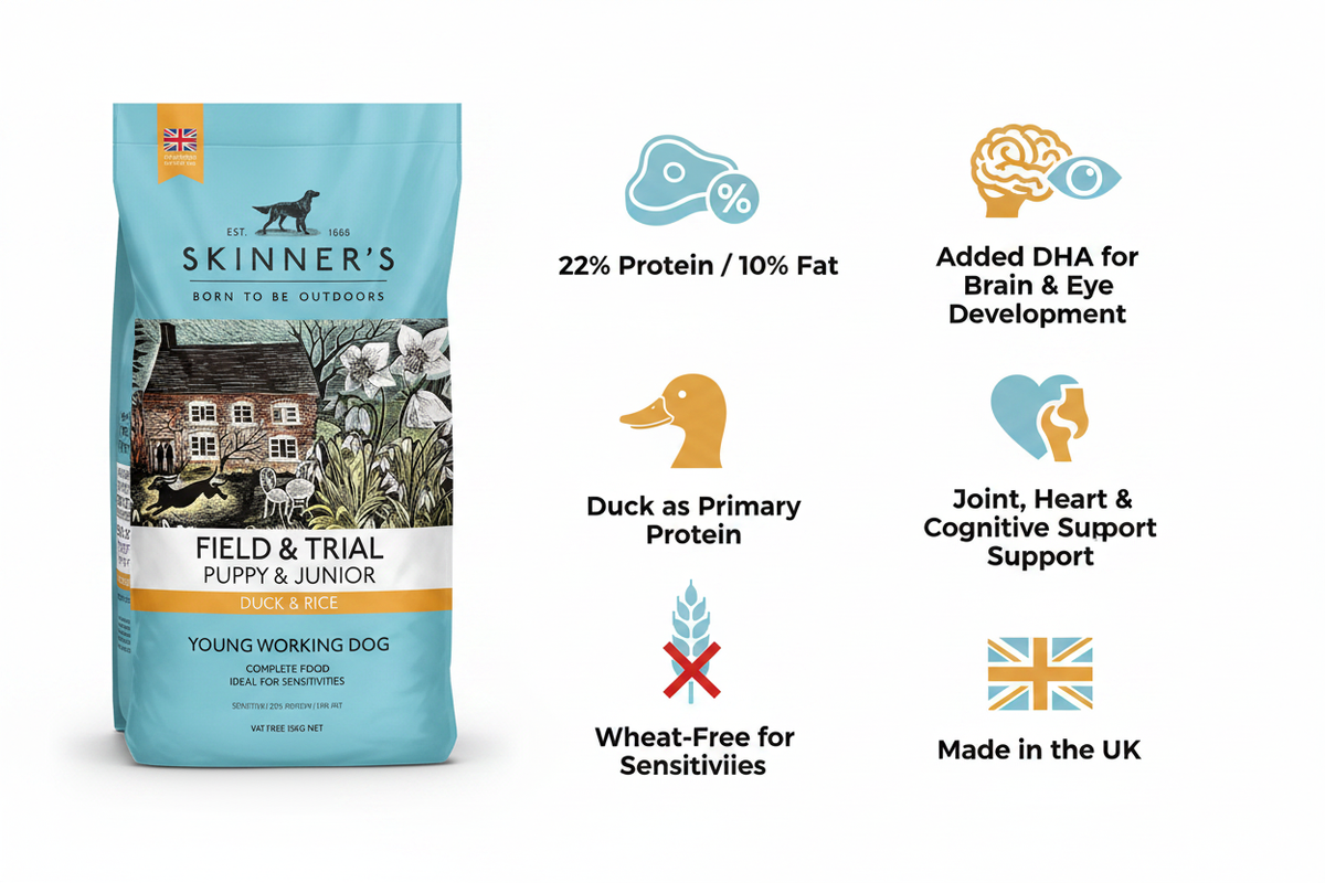Skinners Puppy & Junior Duck & Rice Infographic
