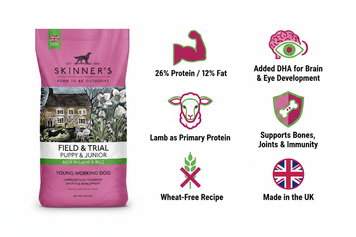 Skinners Puppy & Junior Lamb & Rice Infographic