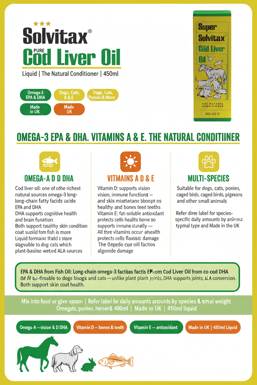 Super Solvitax Pure Cod Liver Oil Liquid Infographic