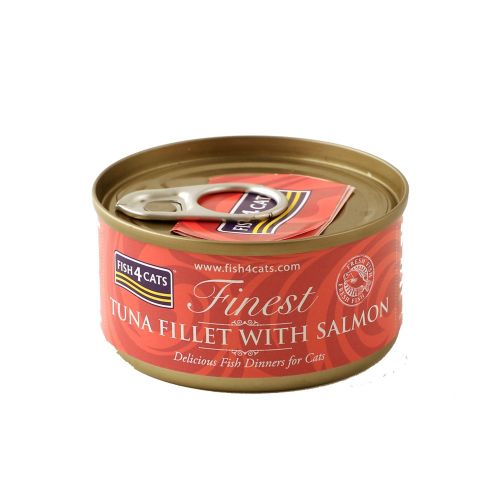 Fish4Cats Cans Tuna Fillet with Salmon 70g x 10
