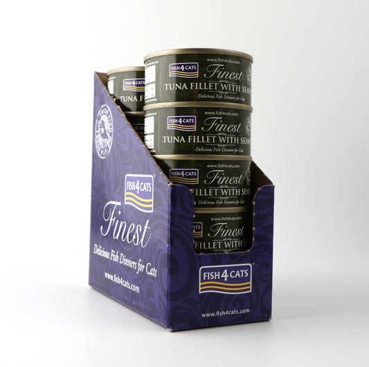 Fish4Cats Cans Tuna Fillet with Seaweed 70g x 10