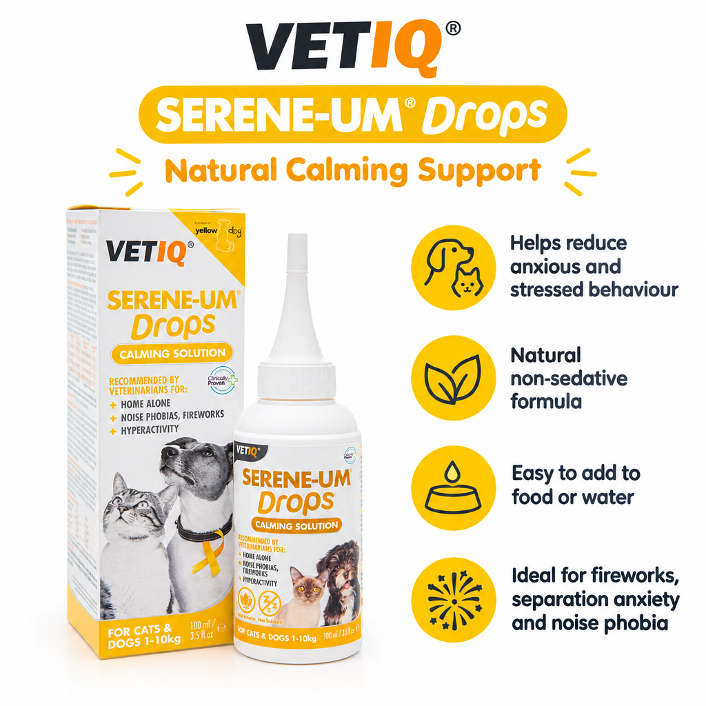 VETIQ Serene-Um Calming Solution Drops infographic
