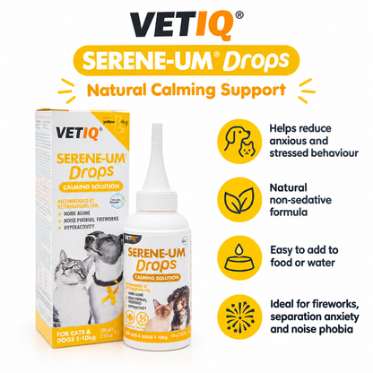 VETIQ Serene-Um Calming Solution Drops infographic
