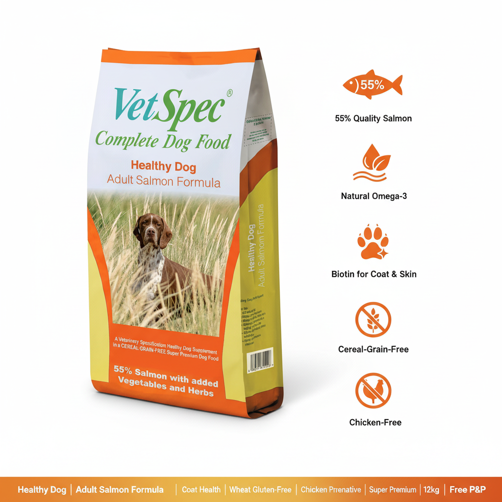VetSpec Healthy Adult Salmon Infographic
