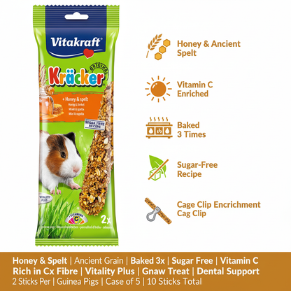 Vitakraft Guinea Pig Honey & Spelt Kräcker Infographic