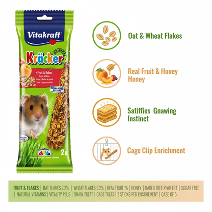 Vitakraft Hamster Fruit & Flakes Kräcker Infographic