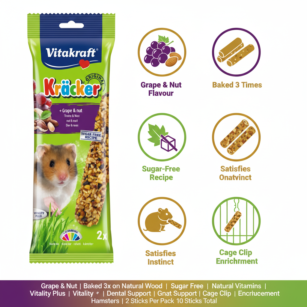 Vitakraft Hamster Grape & Nut Kräcker Infographic