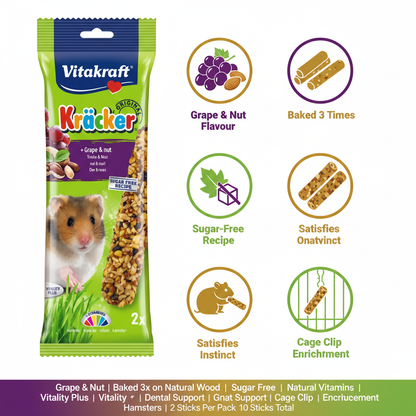 Vitakraft Hamster Grape & Nut Kräcker Infographic