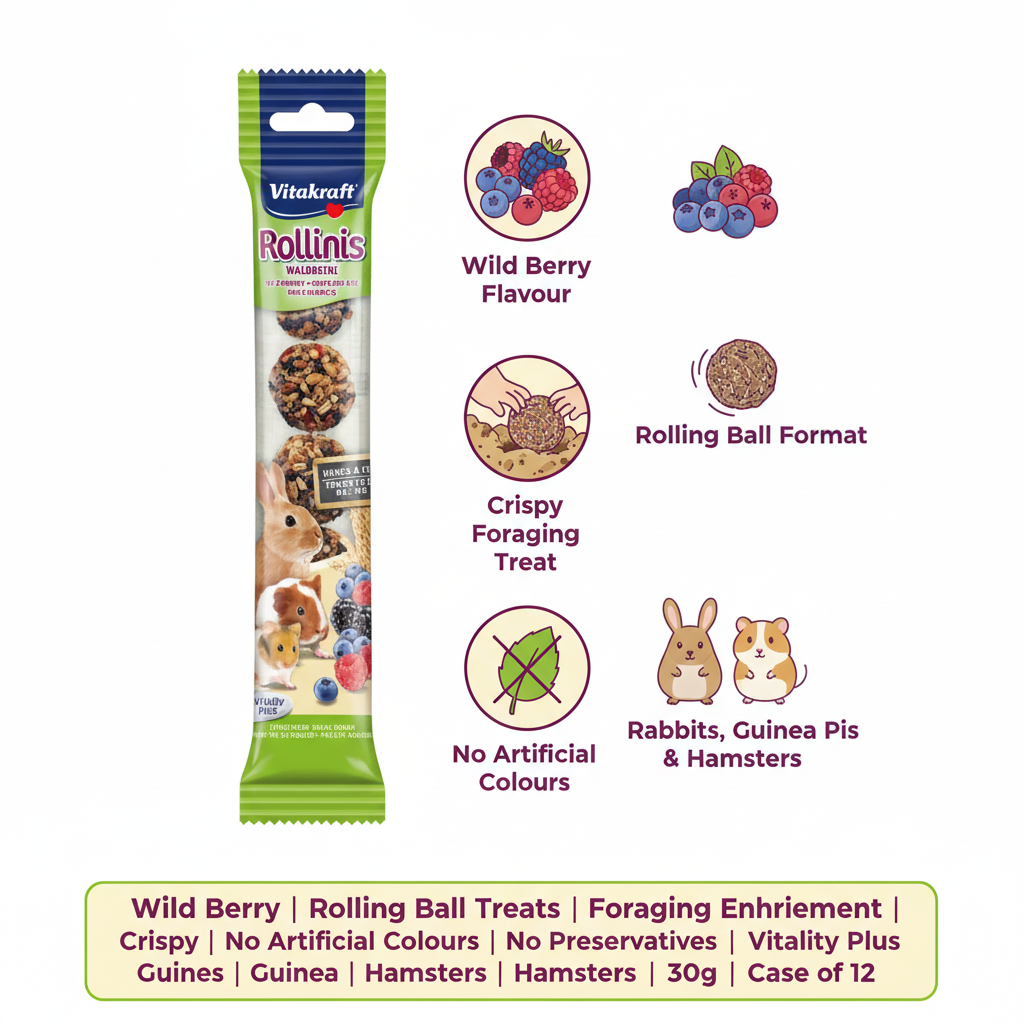 Vitakraft Wild Berry Rollinis Infographic