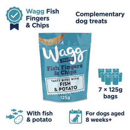 Wagg Fish Fingers & Chips Dog Treats 125g - Pack of 7