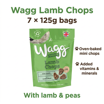 Wagg Lamb Chops Dog Treats 125g - Pack of 7
