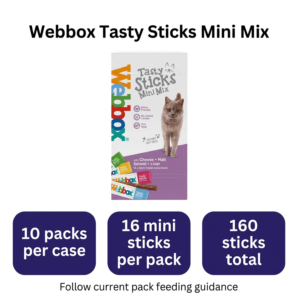 Webbox Tasty Sticks Mini Mix infographic