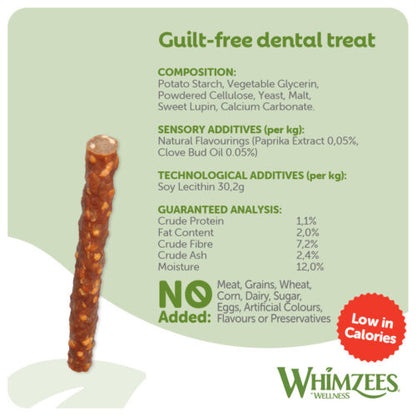 Whimzees Veggie Sausage Large - Case of 50 - Free P&P