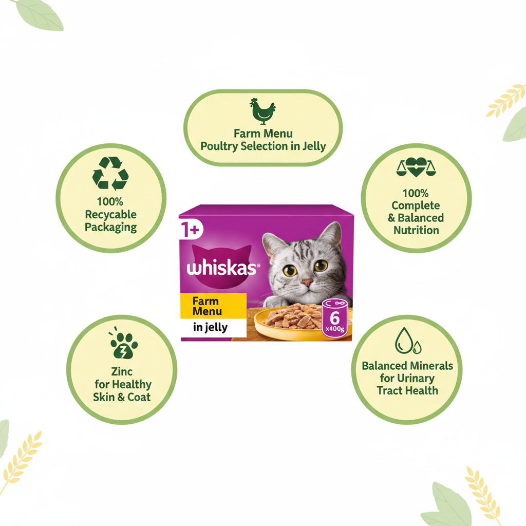 Whiskas Farm Menu Poultry Selection Infographic