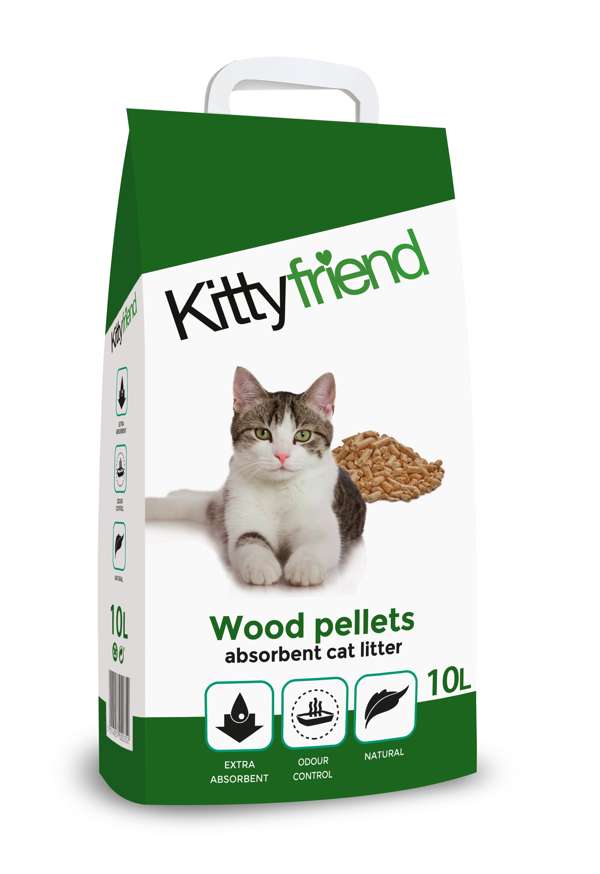Kittyfriend Wood Cat Pellets Litter 30 Litre