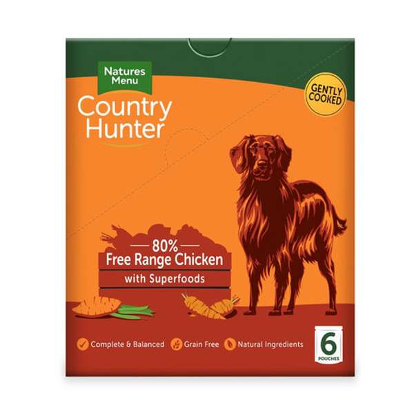 Country Hunter Dog Food Free Range Chicken Pouch 6 x 150g