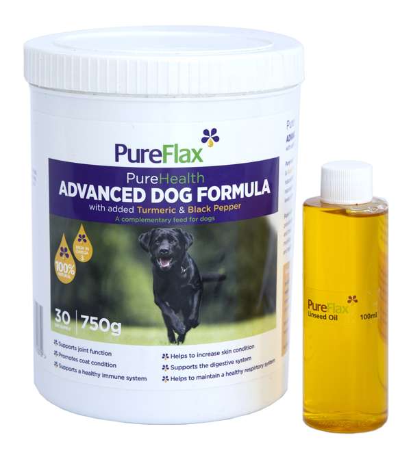 Pureflax Purehealth Advanced Dog Formula With Added Turmeric & Black Pepper