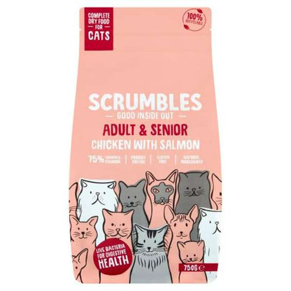 Scrumbles Dry Cat Food Adult Salmon 2.5kg