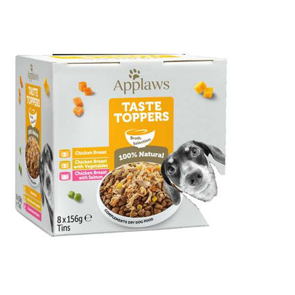 Applaws Taste Toppers Chicken Tin Selection In Broth Multipack 8 x 156g