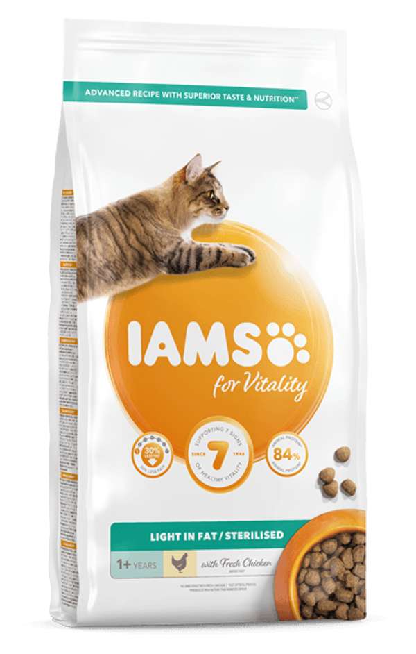 Iams Cat for Vitality Light in fat/Sterilised Adult/Senior Fresh Chicken