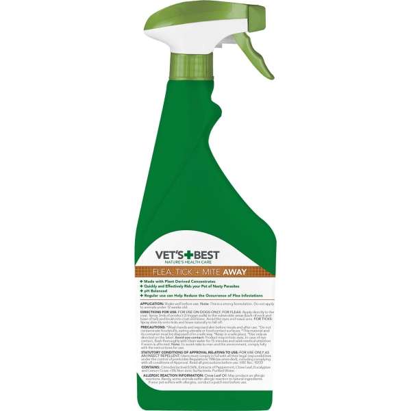 Vets Best Flea Tick & Mite Away Spray 500ml