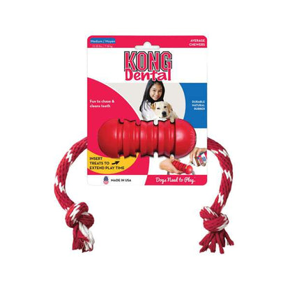 KONG Dental On Rope Red