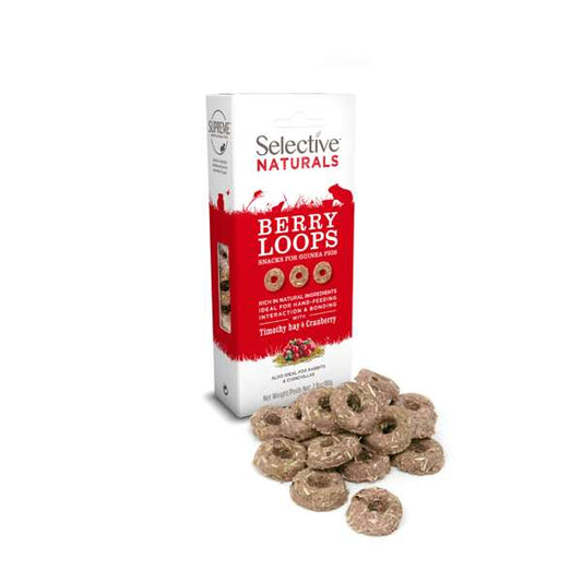 Science Selective Naturals Berry Loops With Timothy Hay & Cranberry 80g