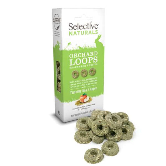 Selective Naturals Orchard Loops With Timothy Hay & Apple 80g