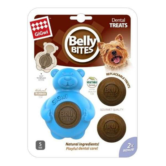 GiGwi Belly Bites Bear With Replaceable Treats Small