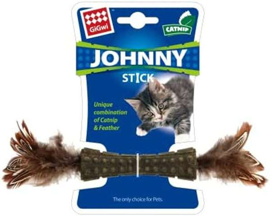 GiGwi Double Ended Feather Stick Cat Toy Natural