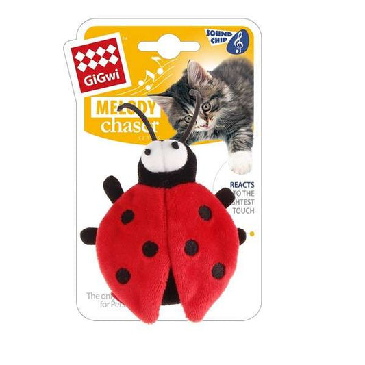 Gigwi Ladybird Motion Activated Beetle Sound Cat Toy