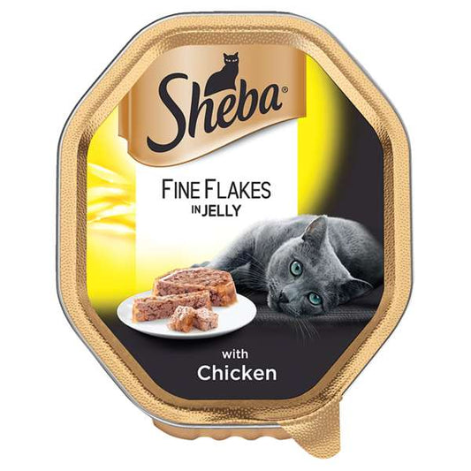 Sheba Alutray Fine Flakes Chicken In Jelly 22 x 85g