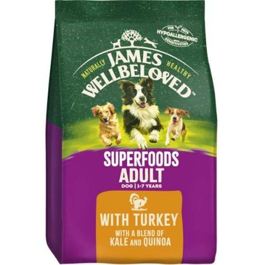 James Wellbeloved Adult Dog Superfoods Turkey Kale & Quinoa 1.5kg