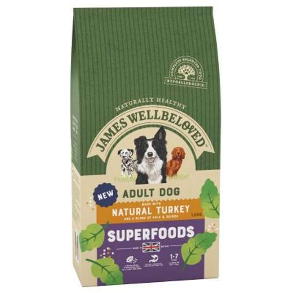James Wellbeloved Adult Dog Superfoods Turkey Kale & Quinoa