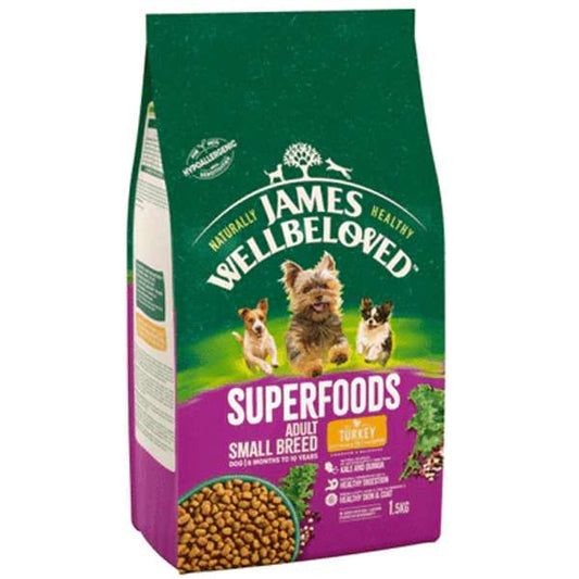 James Wellbeloved Superfood Adult Samll Breed Turkey Kale & Quinoa