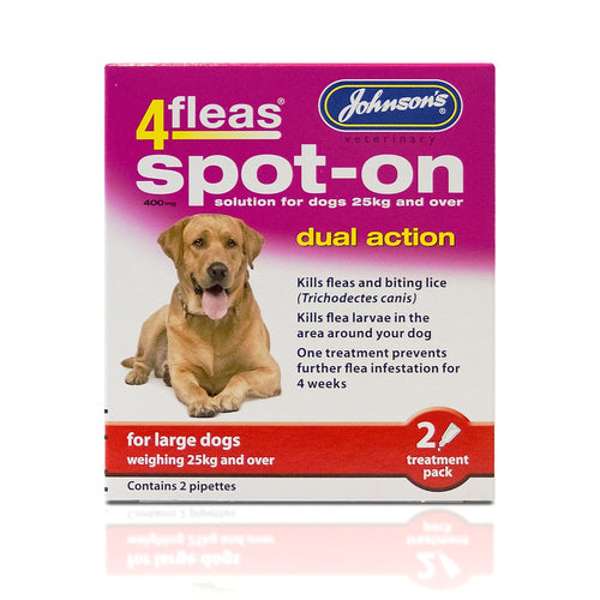 Johnson's Vet 4 Fleas Spot On Dog 2 Treatment Pack