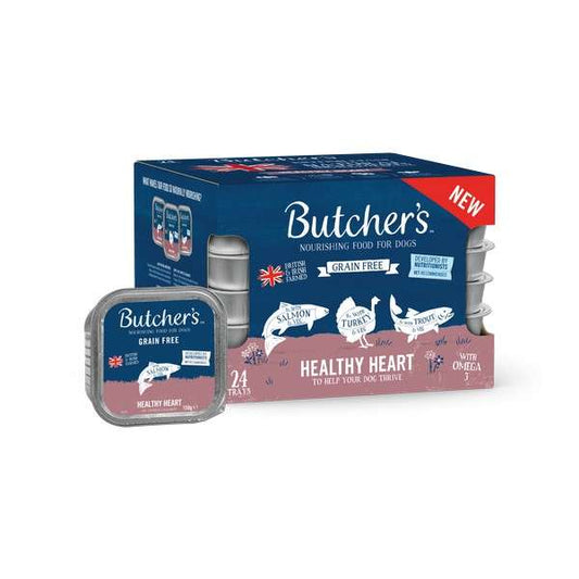 Butchers Dog Foil Trays Healthy Heart 24 x 150g
