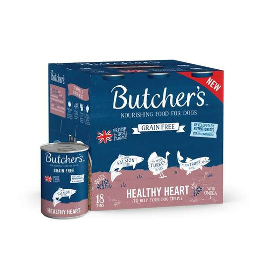 Butchers Healthy Heart Dog Food Tins 18 x 390g