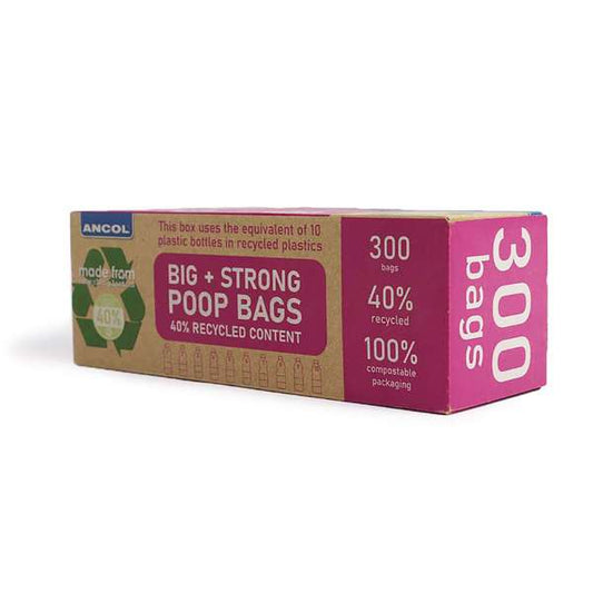 Ancol Made From Scented Giant Poop Bags Refill 18cm X 34cm (300 Pack)
