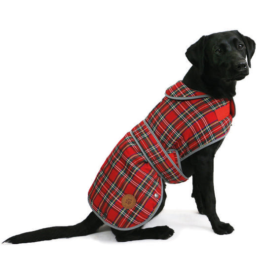 Ancol Highland Dog Coat Red Check