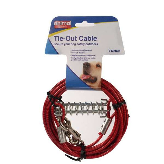 Animal Instincts Tie Out Cable With Spring