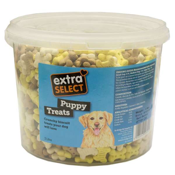 Extra Select Puppy Bone Treat Bucket 3 Litre