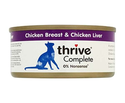 Thrive Cat Cans - 100% Complete Chicken & Liver 75g x 12