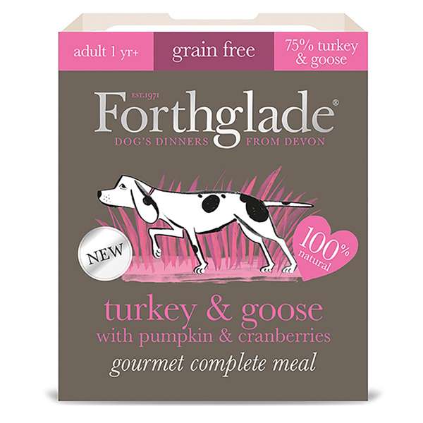 Forthglade Gourmet Grain Free Turkey & Goose & Pumpkin & Cranberry 7 x 395g