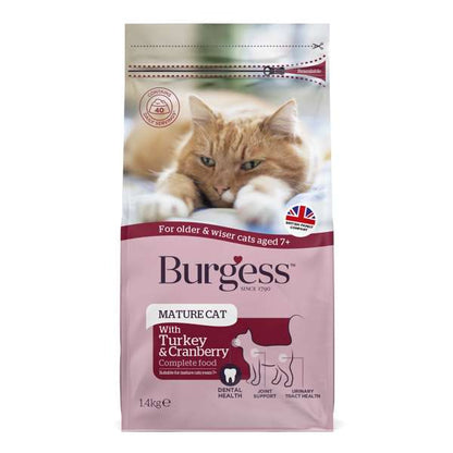 Burgess Mature Cat Turkey & Cranberry 1.4kg