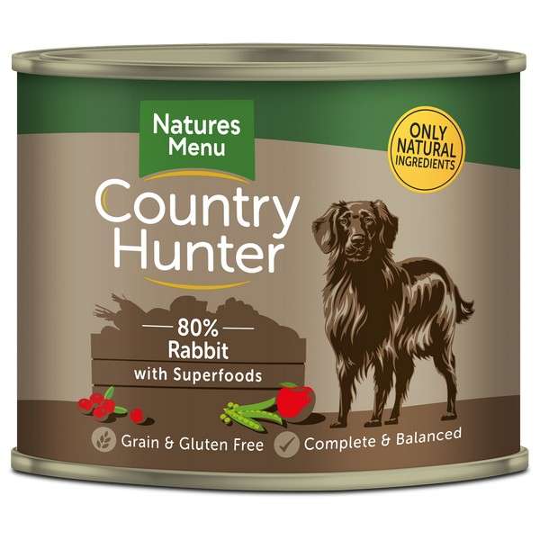 Country Hunter Dog Food Rabbit with Superfoods Cans 6 x 600g