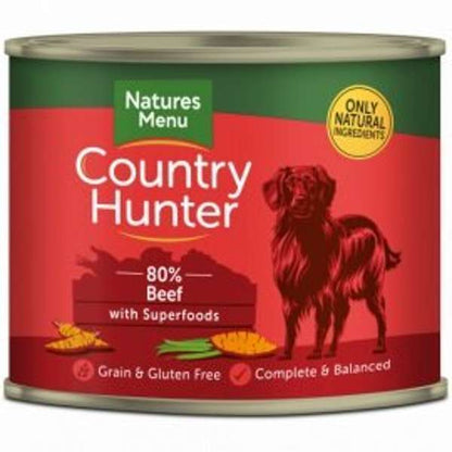Country Hunter Dog Food Beef with Superfoods Can 6 x 600g