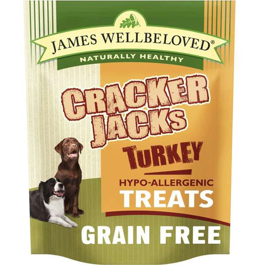 James Wellbeloved Grain Free Turkey Crackerjacks Dog Treats 225g